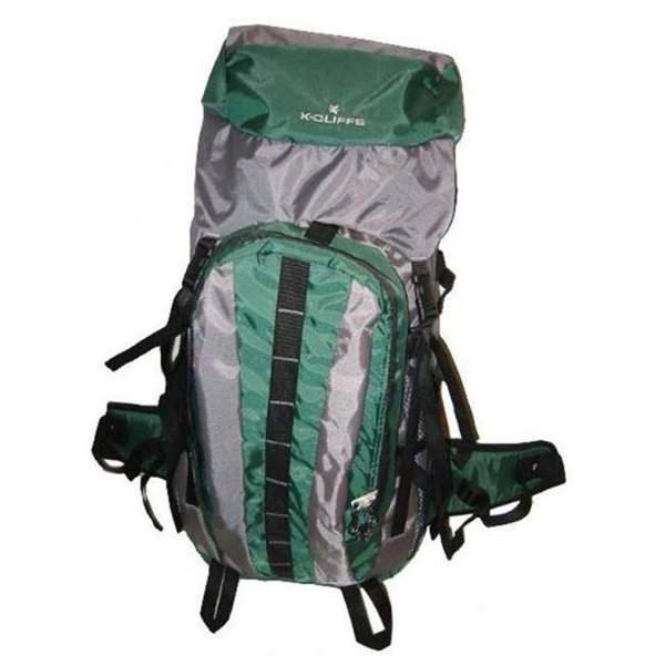 K-Cliffs K-Cliffs 3200 Cu. in. Camping Hiking Backpack Internal Frame - Green & Grey LM152M Green/Grey-W